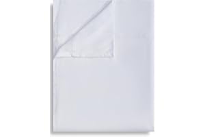 CULVE Twin Flat Sheet Only, 1 Pack White Top Bed Sheets, Soft Breathable Brushed Microfiber Color-Coded Hem Threads, 66x96