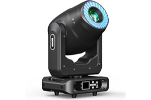 HOLDLAMP DJ Light Moving Head Lights 150W LED 15 Gobos 7 Colors Moving Heads Spotlight 3-Facet Prism 19 Channel 200S Sound Ac