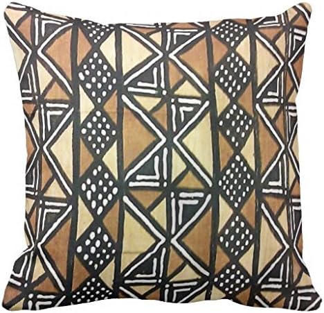 Tribal African Geometric Mudcloth Design Pillow Case