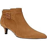 Juliet Holy Womens Pointed Toe Ankle Boots Kitten Heels Faux Suede Booties Side Zipper Dress Shoes