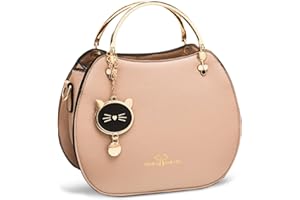 NICOLE & DORIS Women Crossbody Bag Round Handbag Shoulder Bags PU Leather Top Handle Bags Girls Messenger Bags Cute Handbag