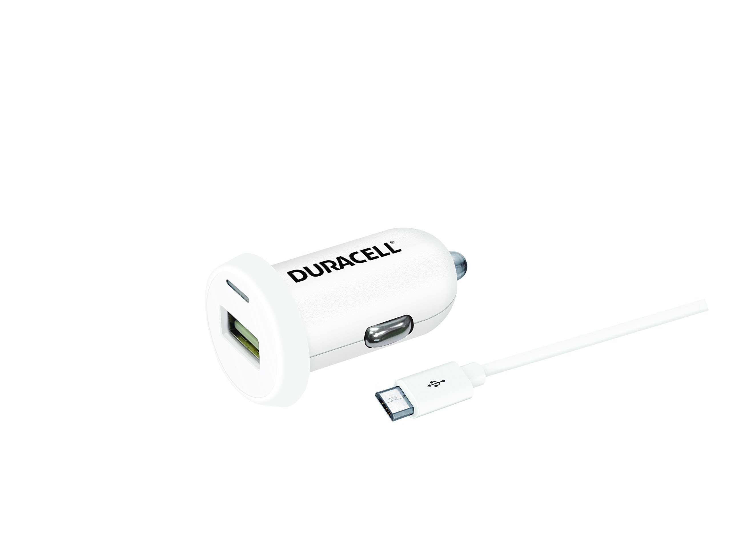 Duracell DR5022W IN CAR CHARGER 2.4A 12V 1M MICRO USB WHITE EB