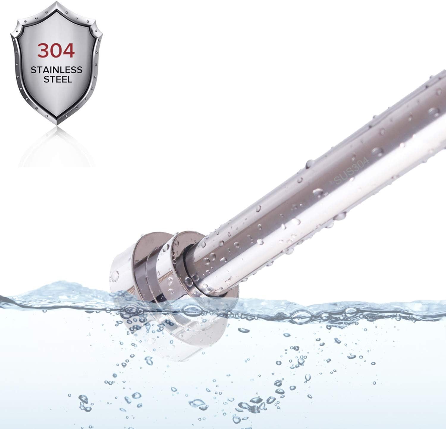 Amazon Com Spring Tension Shower Curtain Rods 40 76 Inches