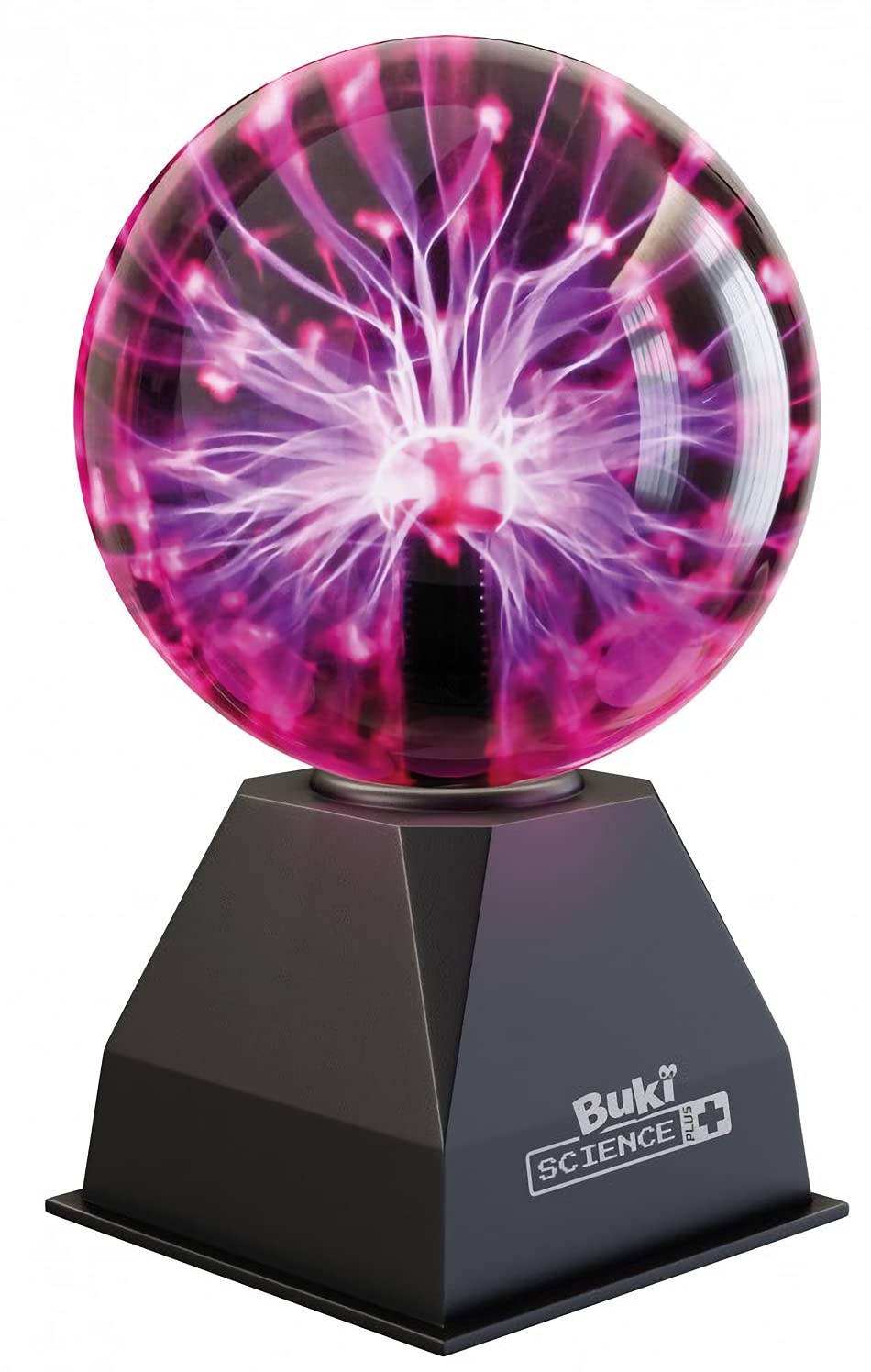 Buki France Plasma Ball 15cm | Touch & Sound Activated | Multi-Coloured Lightning | Electric Globe Lamp With UK Adapter, SP001/UK