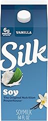 Silk Soy Milk, Vanilla, Dairy Free, Gluten Free, Vegan Milk with Vitamin D to Help Support Strong Bones, 64 FL OZ Half Gallon