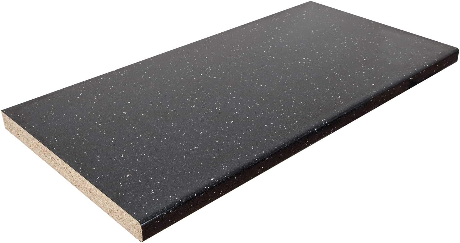 WORKTOP EXPRESS Black Sparkle Effect Laminate Kitchen Worktops 4100 x
