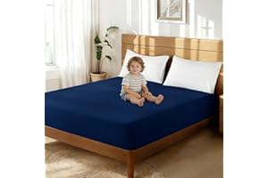 Queen Fitted Sheet Only with Deep Pocket up to 13'', Fitted Bottom Sheets Stain Resistant and Wrinkle Free for Queen Size Bed