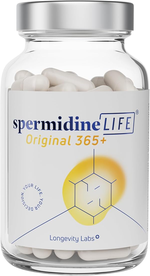 spermidineLIFE® Original 365+ | Natürlich hochdosiertes Spermidin | CelVio Weizenkeimextrakt aus klinischen Studien | Unterstützt Autophagie & Zellerneuerung | 60 Kapseln