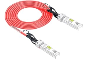 10Gtek [Red] Colored 10G SFP+ DAC Cable - Twinax SFP Cable for Cisco SFP-H10GB-CU2M, Ubiquiti UniFi, D-Link, Supermicro, Netg