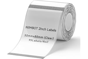 NIIMBOT Labels for B1/B21/B31 Label Maker, 50 x 80 mm (1.97'' x 3.15'') 95 Tapes/Roll, Thermal Label Tape, Waterproof, Oil-Pr