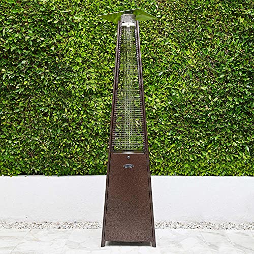 BELLEZE 45,000 BTU Gas Outdoor Pyramid Patio Heater with Tall Dancing