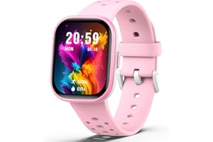 teslahero Upgraded Kids Smart Watch Fitness Tracker, 1.85" Screen with 12 Puzzle Games, Heart Rate Sleep Monitor, Pedometer, Waterproof Activity Tracker with/Without APP for Boys Girls