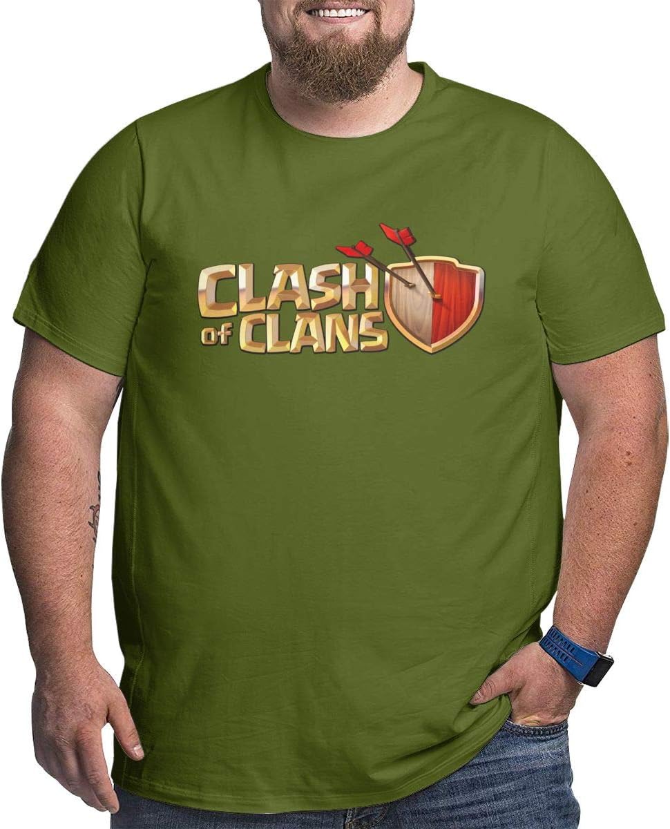 Clash of Clans Logo Shirt Oversize Plus Tee Short Sleeve T-Shirt for Mens Black