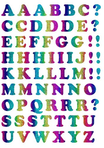 NEPTUN Holographie-Folie rainbow ABC groß