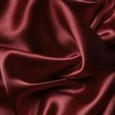 HAPACE Satin Fabric by The Yard Soft Charmeuse Silky Shiny Cloth Fabric 59 Inch Width for DIY Sewing, Dress, Wedding Decorations, Draping, Sewing, Table Cloth(Red, 1 Yard)
