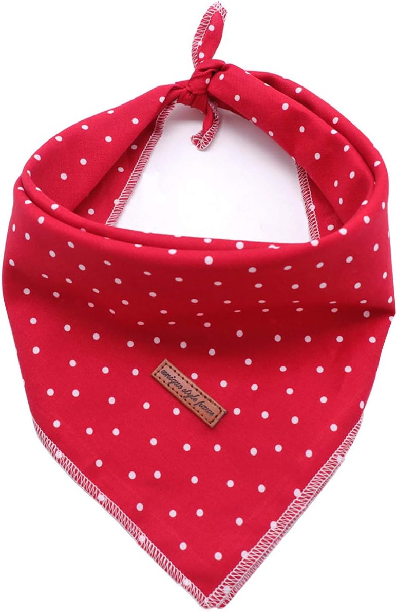 unique style paws Dog Bandana Square Dog Scarf Dog Kerchief, Cotton Bibs Sarf for Small Medium Large Dogs Adjustable Dog Bandanas