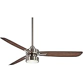 Minka-Aire F727-BN/MM, Rudolph 52" Ceiling Fan, Brushed Nickel Finish with Medium Maple Blades
