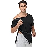 CASMON Post Shoulder Surgery Shirts for Women, After Rotator Cuff Tear Away Full Open Side Snap Adaptive Clothing Unisex