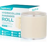 Hydrocolloid Bandages Roll 2" × 16FT – Hydrocolloid Roll for Wound Care, Hydrocolloid Patch Large, Hydrocolloid Gel Bandages Hydrocolloid Dressing with Self-Adhesive, Waterproof DIY Size & Shape