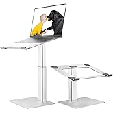 VECOFO Laptop Stand for Desk, Ergonomic Aluminum Laptop Stand Adjustable Height from 7-15", Sitting and Standing Laptop Riser for 10-17" Notebook