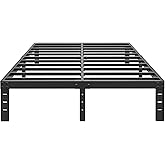 ALDRICH 10 Inch Metal Full Size Bed Frame - Double Black Basic Steel Slats Platform, Easy Assembly Heavy Duty Noise Free Bedframes, No Box Spring Needed