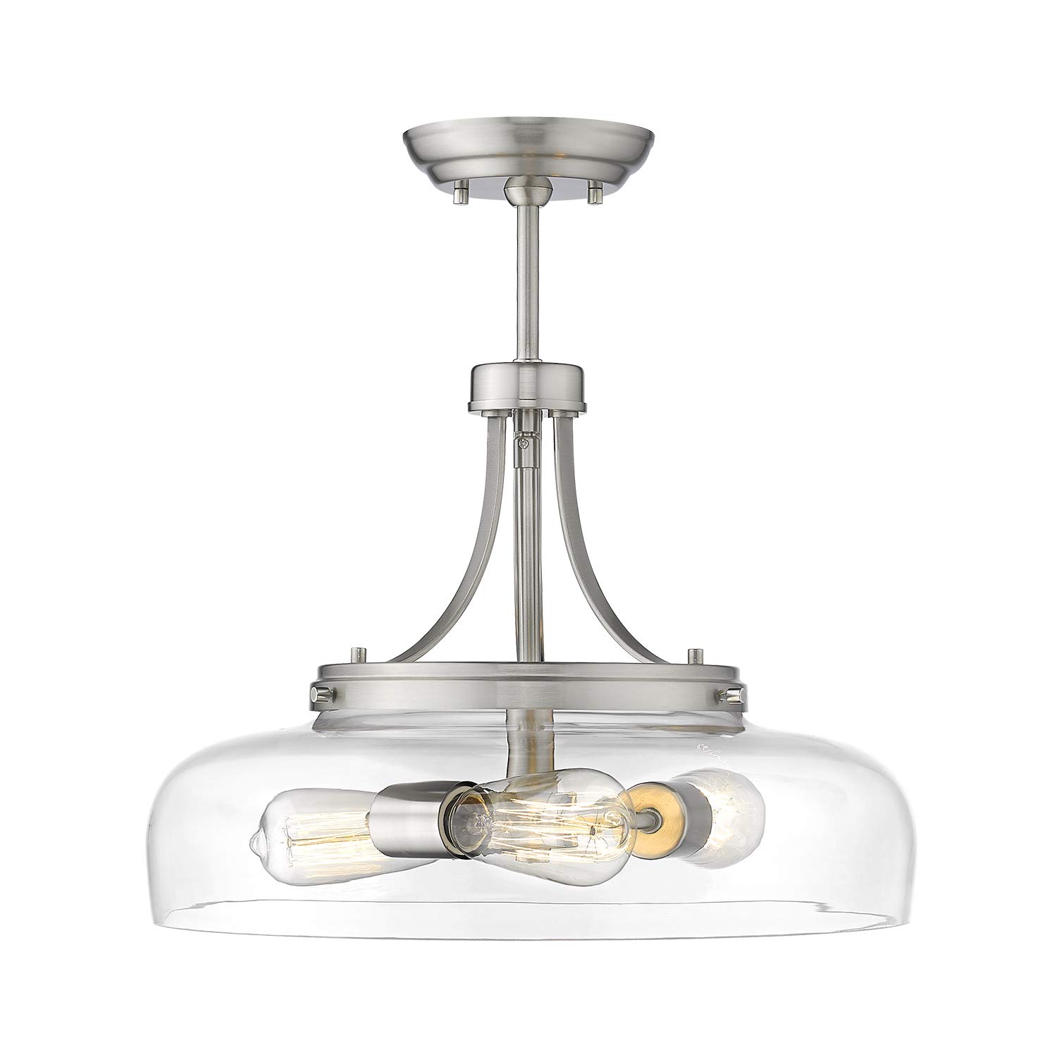 EAPUDUN 3-Light Farmhouse Semi Flush Mount Ceiling