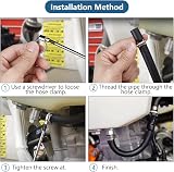 URAQT 6mm Fuel Line Hose 1 m 1/4 inch ID with 6 Clamps for Cars Tractors view 5