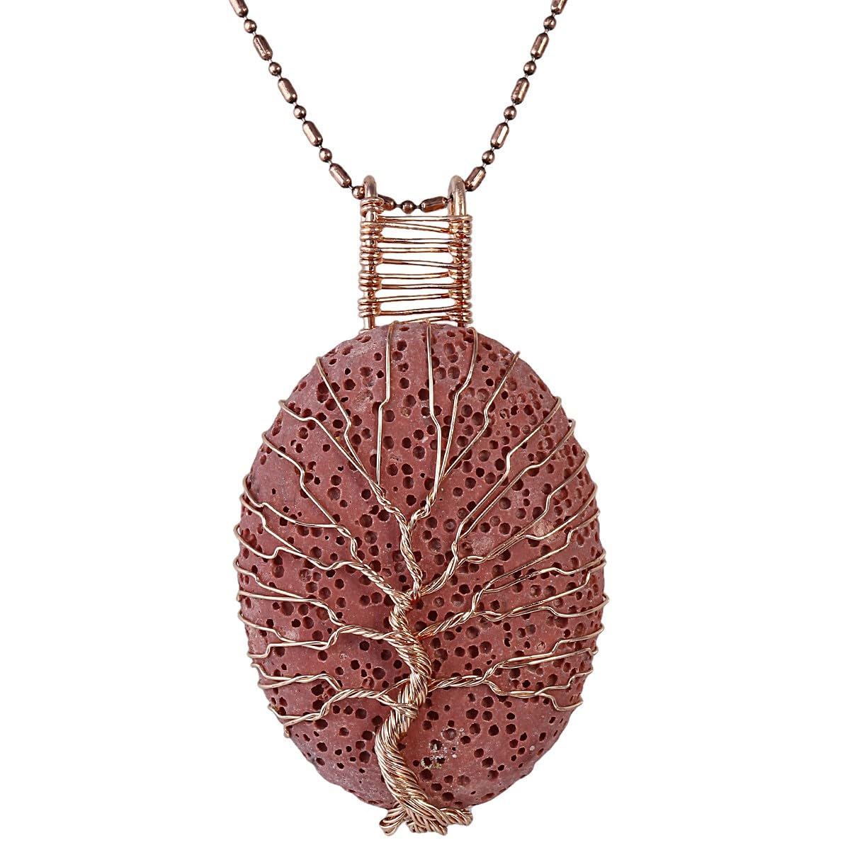 KYEYGWO Tree of Life Stone Pendant for Women, Handmade Wire Wrapped Healing Crystal Necklace for Jewelry โ image 1