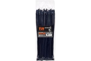 TR Industrial Multi-Purpose UV Resistant Black Cable Ties, 12 inches, 100 Pack