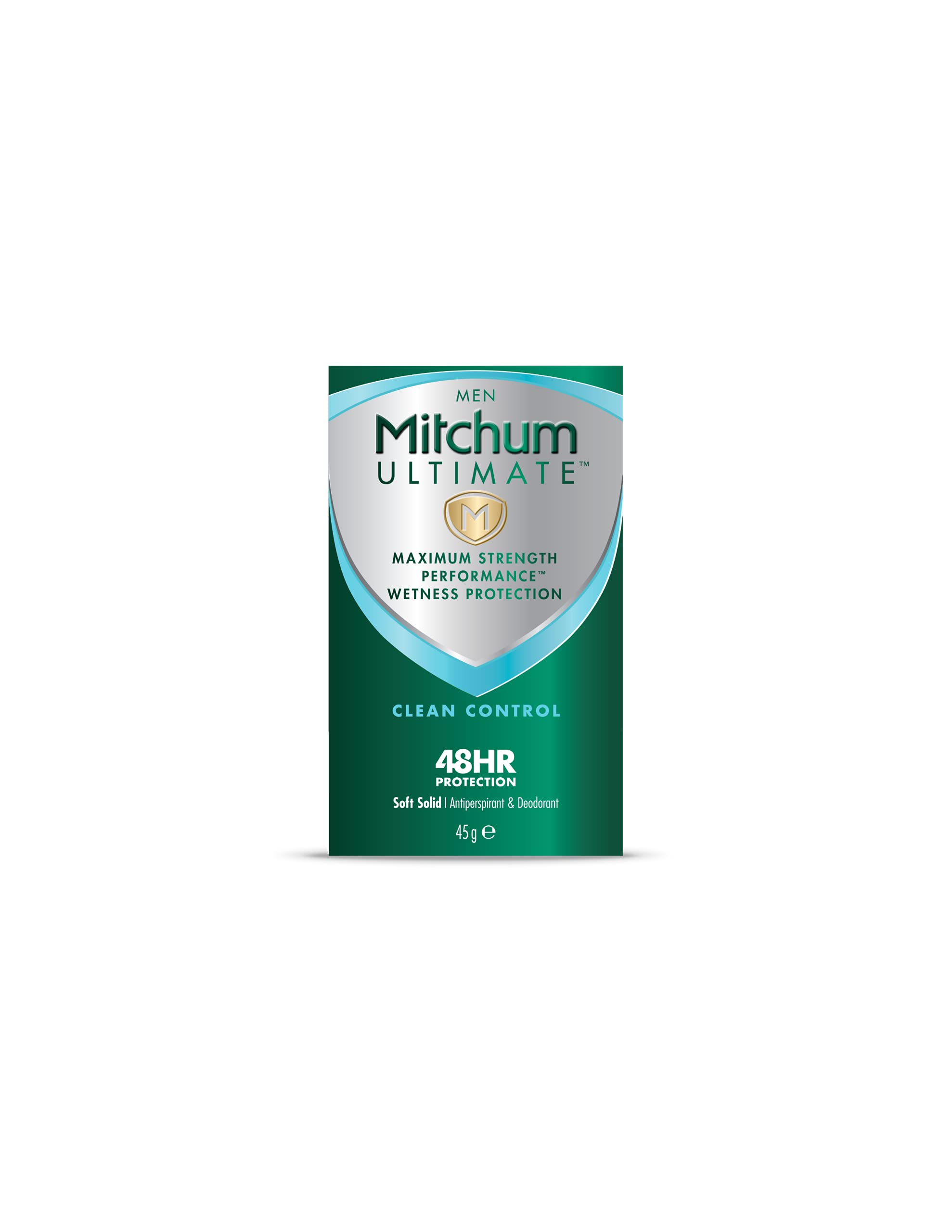 Mitchum Ultimate 48HR Protection Soft Solid Cream Stick Deodorant for Men & Antiperspirant Clean Control, Dermatologist Tested,45 g (Pack of 1)