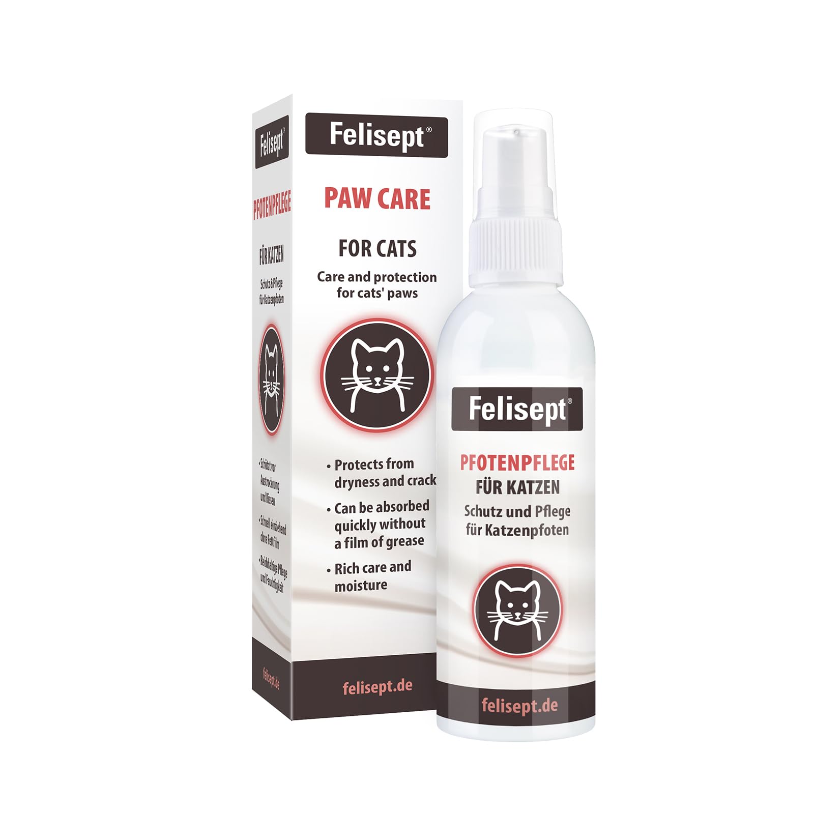 Felisept Paw Care for Cats 75g - Cat paw balm - Cat antiseptic - Cat itchy skin relief - Cat wound Treatment - Wound care for cats - Cat skin treatments for scabs - Quickly absorbed
