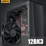 upHere 120mm Silent Case Fan 3 Pack Ultra Quiet High Airflow 12BK3-3 view 6