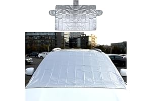 Bittwee Car Windshield Snow Cover, Auto Ultra Thick Winter Windscreen Cover for Ice Frost Snow Removal Sun Shade Dust Protection with Magnetic Edge, Universal for Vehicles, SUV, Truck, RV
