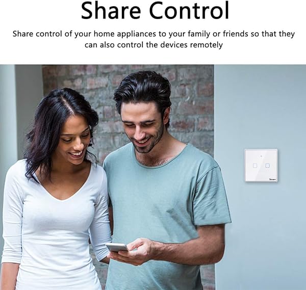 T2 Smart Switch WiFi Interruptor de Luz de Pared 2 Gang Wifi Interruptor Inteligente Soporte 433 RF y Control Remote de APP y Voz para Amazon Echo Echo Dot Amazon Tap Google Nest y IFTTT