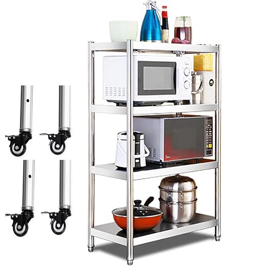 Estante Del Horno De Microondas De La Cocina Del Acero Inoxidable ...