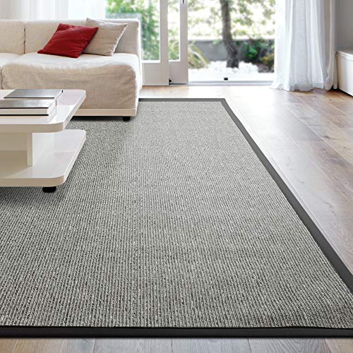 iCustomRug Zara Synthetic Sisal Collection Area Rug and Custom Size