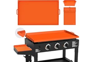 joyhalo Full-Edge 36" Blackstone Silicone Griddle Cover, with 16" Silicone Spatula Mat and Grease Cup Liners, Perfect Combination for Blackstone Griddle Accessories for All-Season Outdoor Use