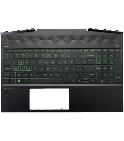 Green Backlit Laptop Keyboard For HP Pavilion Gaming 15-ec Series - English Layout