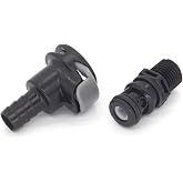 QUICKMARINE 8838US6 Boat Outboard Universal Fuel Tank Sprayless Connector | Compatible with Mercury Yamaha Evinrude Suzuki Honda Tohatsu Marine Motor Engine, Replace 8838TM6 &amp; 8838HF6 Gas Tank Fitting