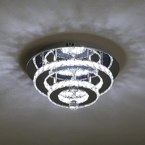 Lampadario Classico In Cristallo Plafoniera Led Soffitto Lampadari Moderni Lampadario Da Soffitto Cristallo Moderno Lampada Plafoniera 36w Bianco Freddo Per Soggiorno Camera Da Letto Corridoio Cucina Amazon It Illuminazione