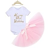 1st Birthday Outfit Baby Girls Unicorn Bodysuit