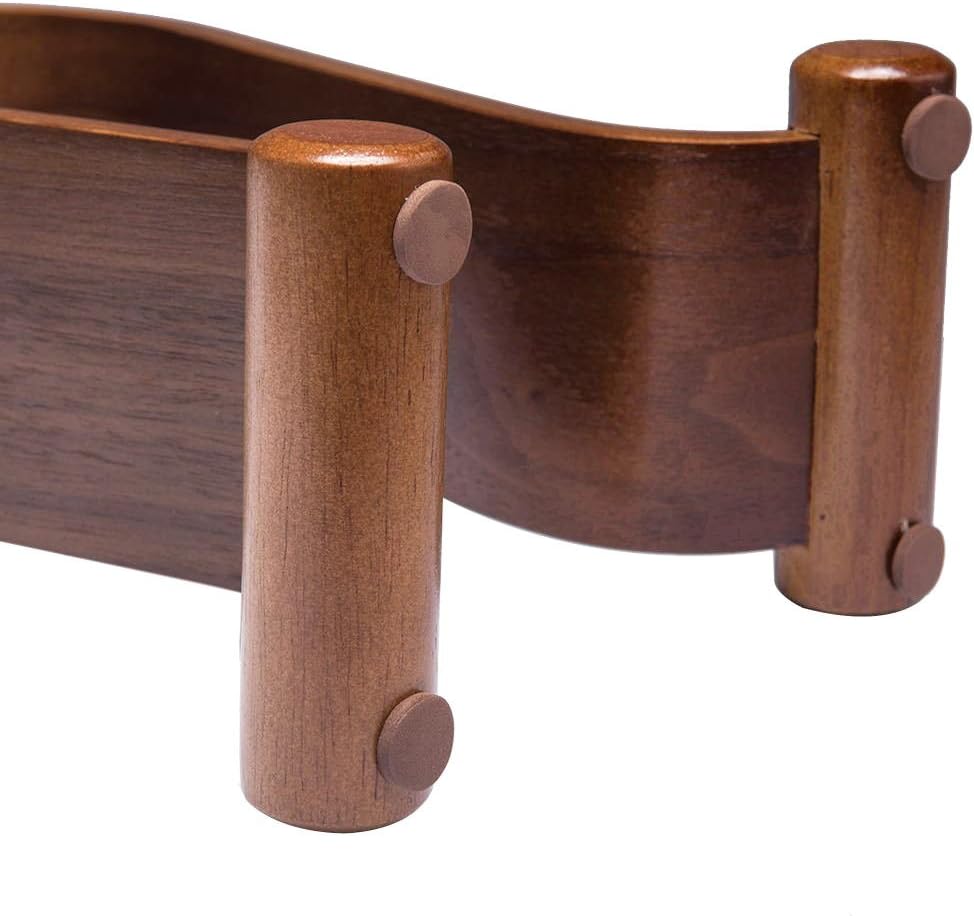Tebery Wooden Headphone Stand Headphone Holder Headset Hanger Headset Rest - For All Headphone Size In Walnut (Brown) - Image 4