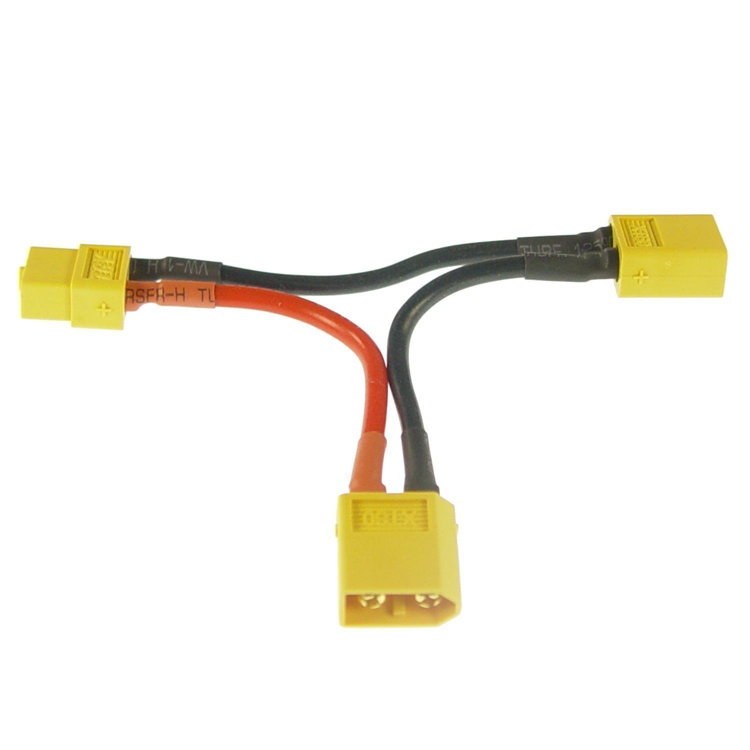 YUNIQUE GREEN-CLEAN-POWER - XT60 Series Adapter Cable for 2 Lipo, Voltage Increase, M/F Connector, Specific for Dynamic Modeling, Silicone, Plastic | Yellow, Red, Black