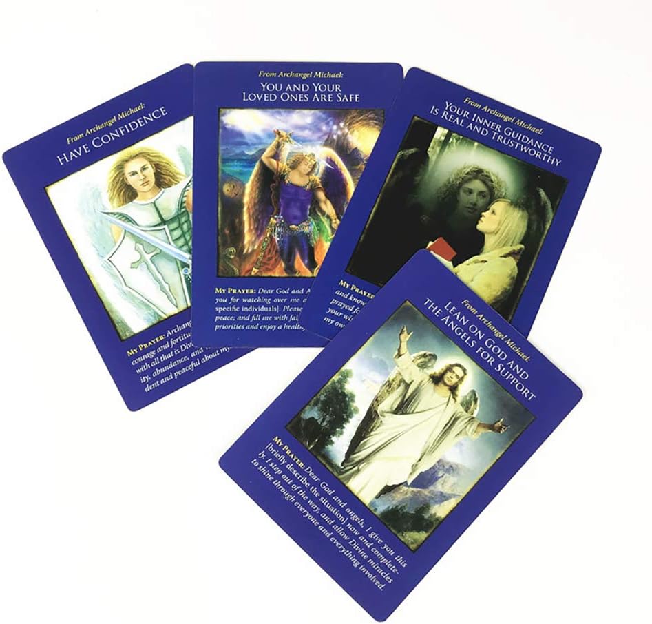 Amazon Com 44 Tarot Cards For Archangel Michael Oracle Table Games Funny Board Tarot Deck Card Games English For Families Party Dropship Sports Outdoors