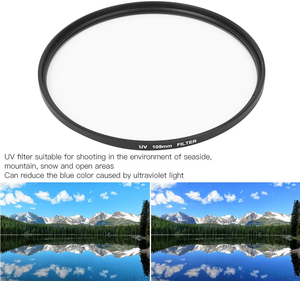 VBESTLIFE 105mm Protective Camera UV Lens Filter, Durable Optical Glass Improves Clarity - Image 3