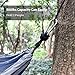 Ouneed Camping Hammock, Portable Nylon 2-Person Double Hammock with 2 x Hanging Straps, Parachute Lightweight Hammocks Rope Hanging Swing for Camping, Hiking, Backpack Tiravel (Blue & Grey)