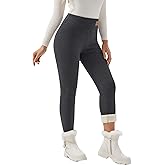 PUXODA Women Sherpa Lined Leggings Soft Clouds Fleece Tights Winter Warm Thermal Thick Cashmere Pants High Waist