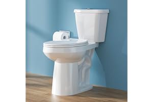 HOMLYLINK 21 Inch Elongated Tall Toilet for Seniors, 1.1/1.6 GPF Dual Flush, Extra High Two-Piece Toilet for Bathroom, Comfort Bowl Height 21 Inch, Seat Height 22", 12 Inch Rough-in, White