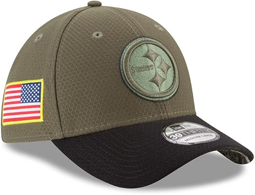 men's pittsburgh steelers new era black 2019 nfl sideline color rush 39thirty flex hat