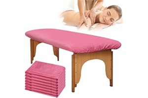 URALILI 20 PCS Disposable Thick Massage Table Covers Fitted Bed Sheets 82 x 35 inches Soft Breathable（Pink）